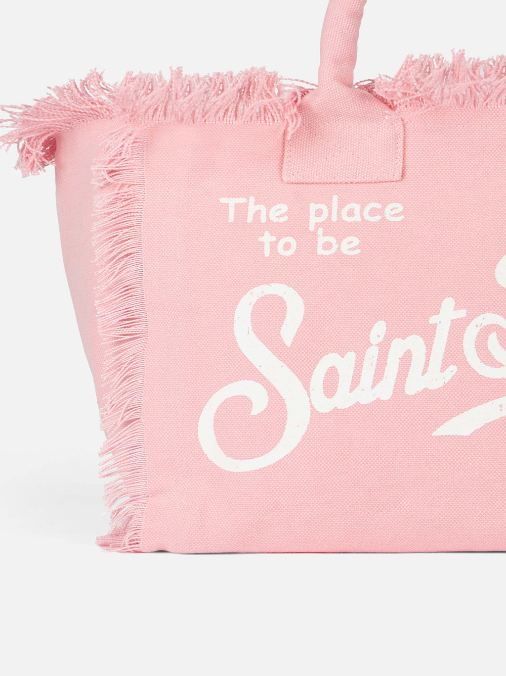 Borsa a spalla Vanity in canvas di cotone rosa