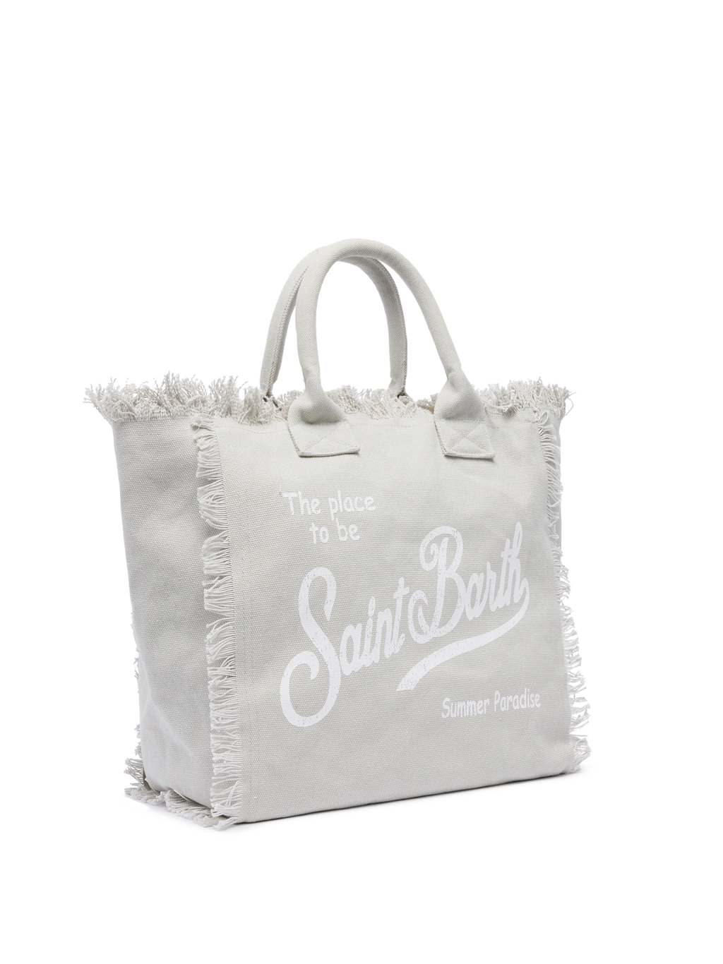 Borsa a spalla Vanity in canvas di cotone grigio