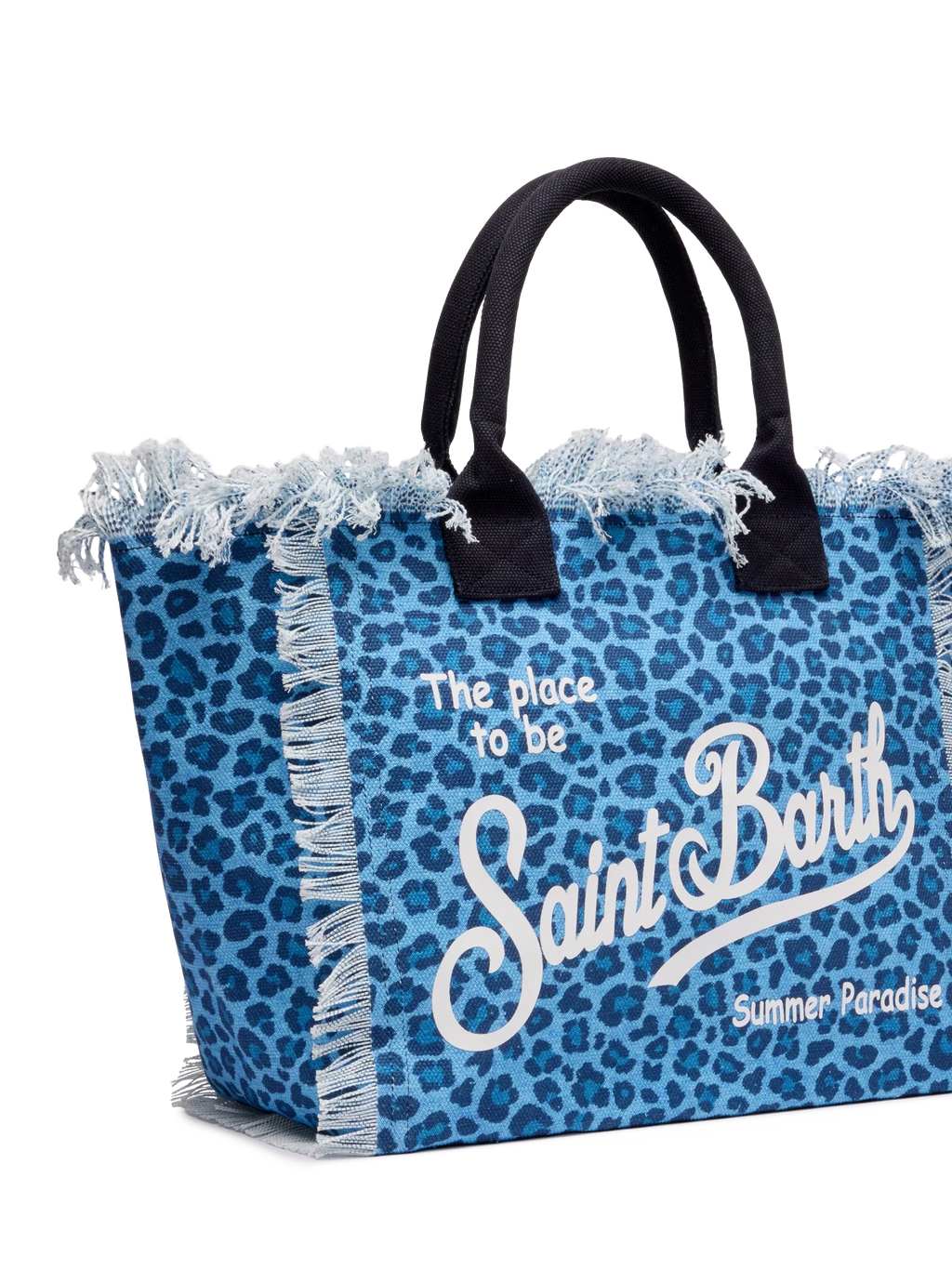 Borsa a spalla Vanity in canvas di cotone con stampa animalier