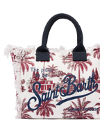 Borsa a spalla Vanity in canvas di cotone con stampa toile de jouy | AI CO-CREATED DESIGN BY RICKDICK - POWERED BY RED-EYE