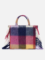 Borsa a spalla Vanity Blanket con stampa a quadri
