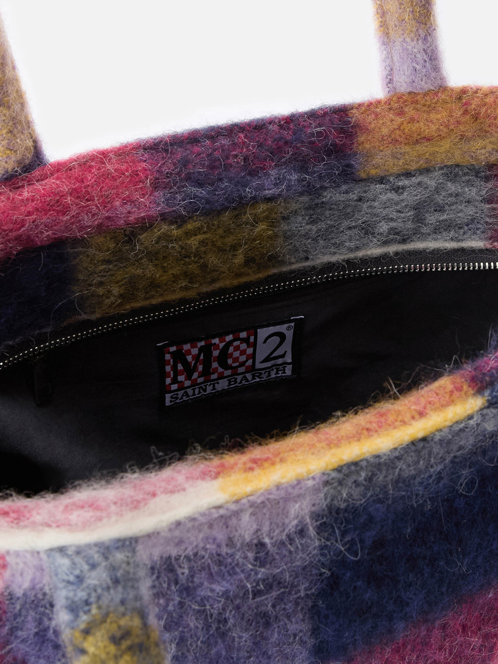 Borsa a spalla Vanity Blanket con stampa a quadri