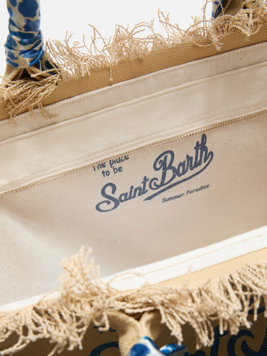 Borsa Vanity regular in canvas beige con twill removibile