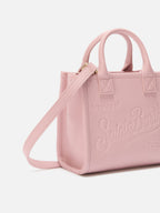 Borsa Vanity mini in pelle martellata rosa