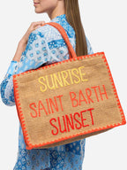 Borsa Vivian Jute beige in juta con ricamo