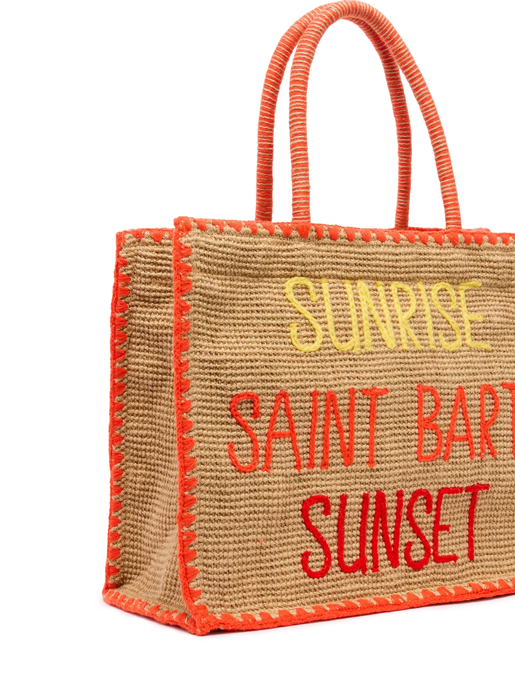 Borsa Vivian Jute beige in juta con ricamo