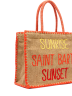 Borsa Vivian Jute beige in juta con ricamo