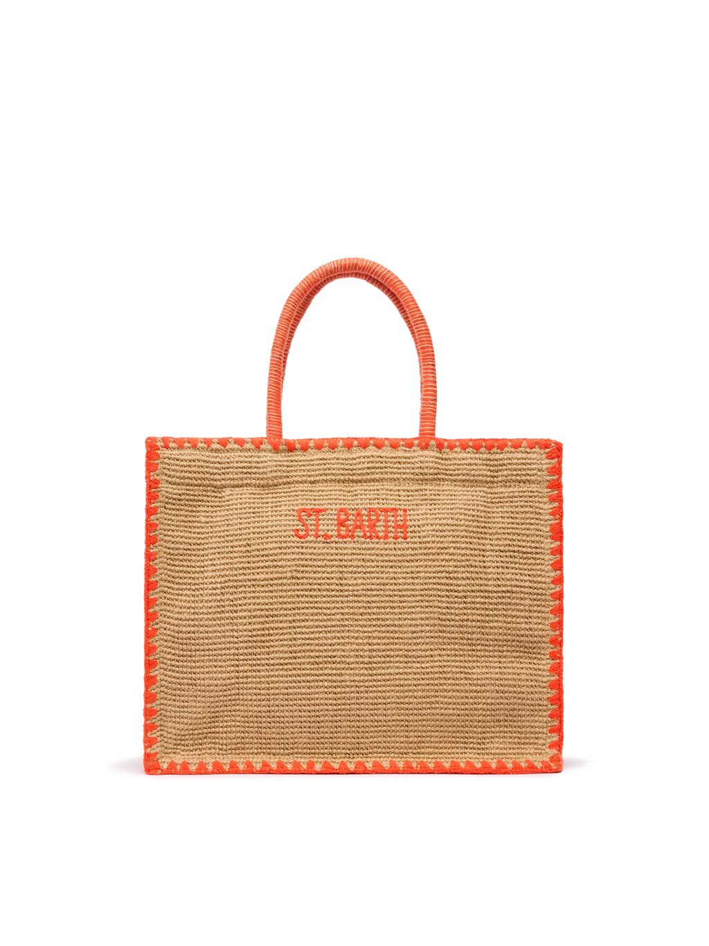 Borsa Vivian Jute beige in juta con ricamo