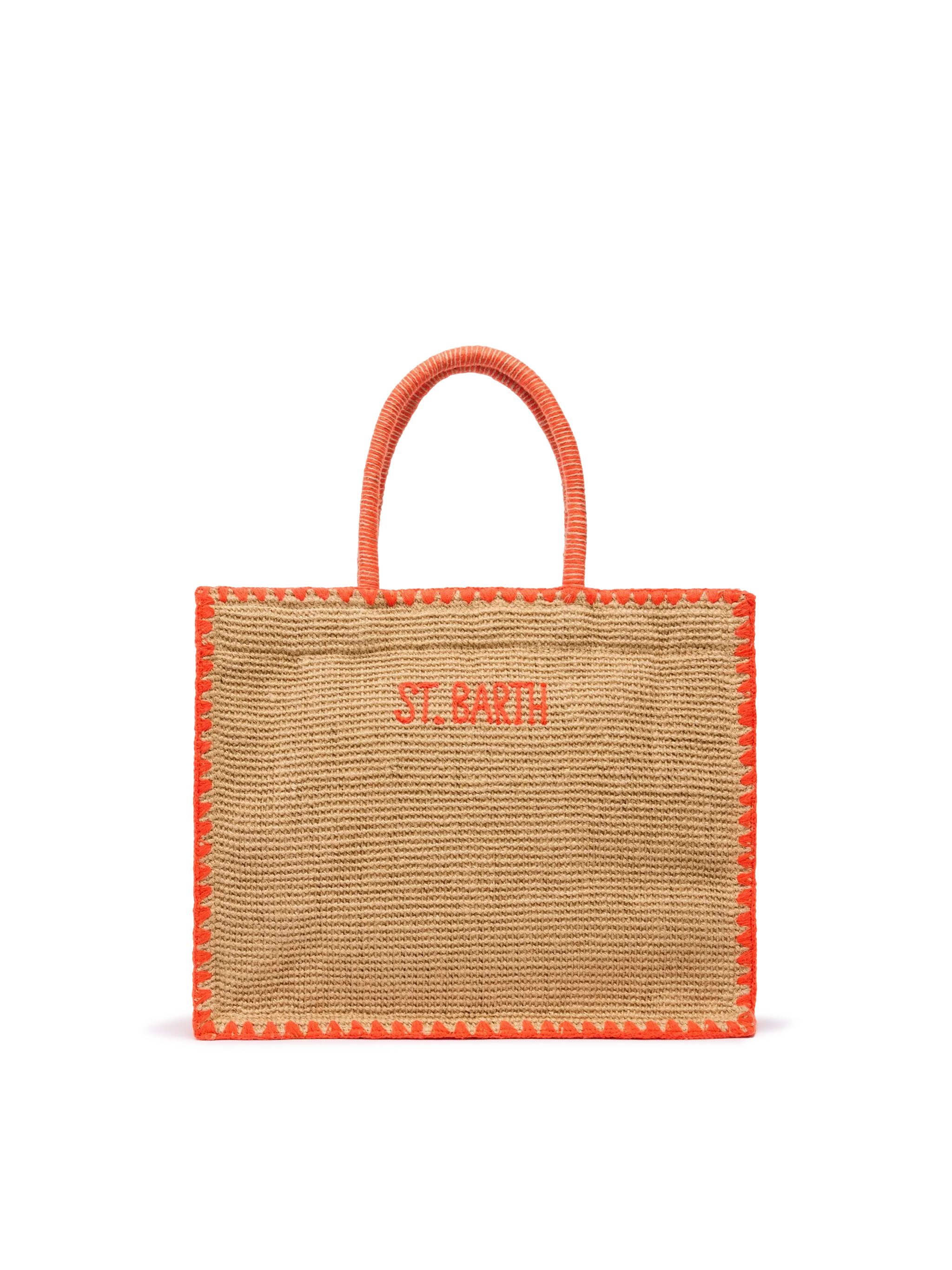 Borsa Vivian Jute beige in juta con ricamo