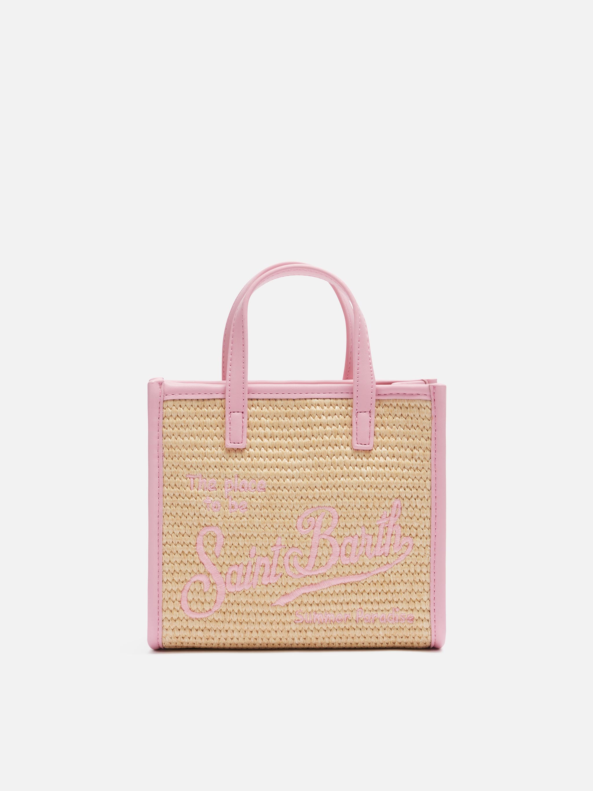 Borsa Vivian Mini Straw beige effetto paglia