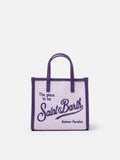 Borsa Vivian Mini Straw lilla effetto paglia