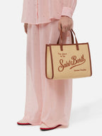 Borsa Vivian Mid Straw beige effetto paglia