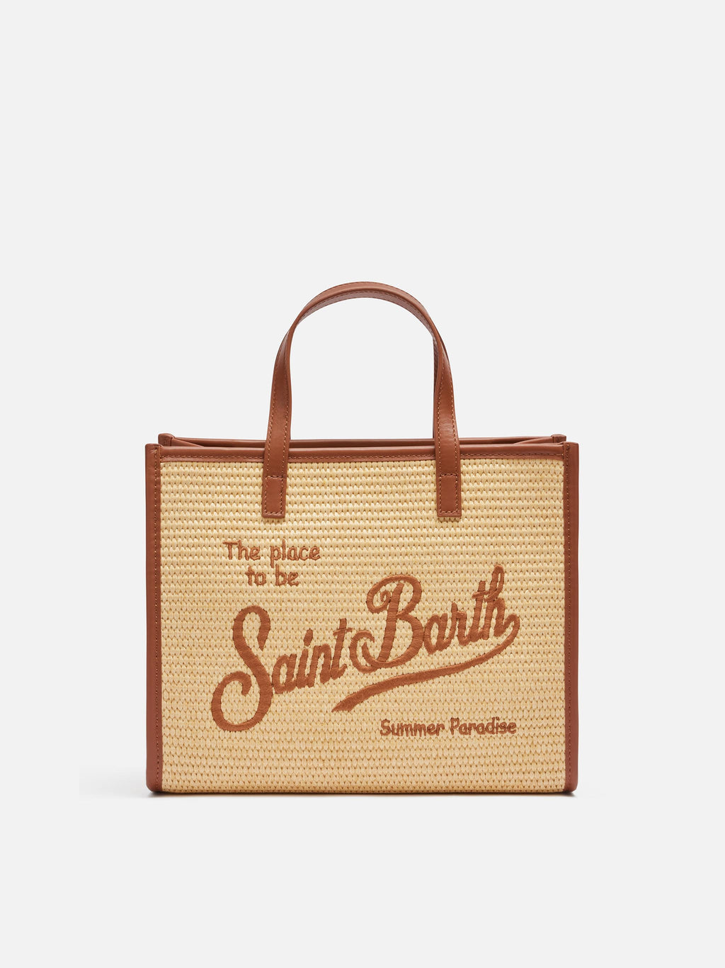 Borsa Vivian Mid Straw beige effetto paglia