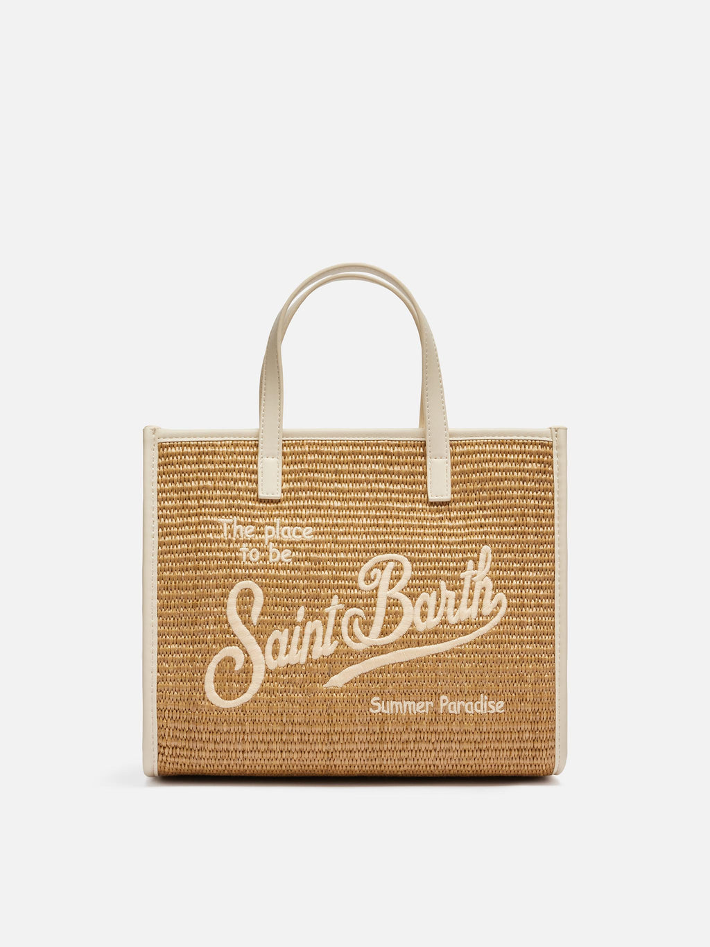 Borsa Vivian Mid Straw marrone effetto paglia