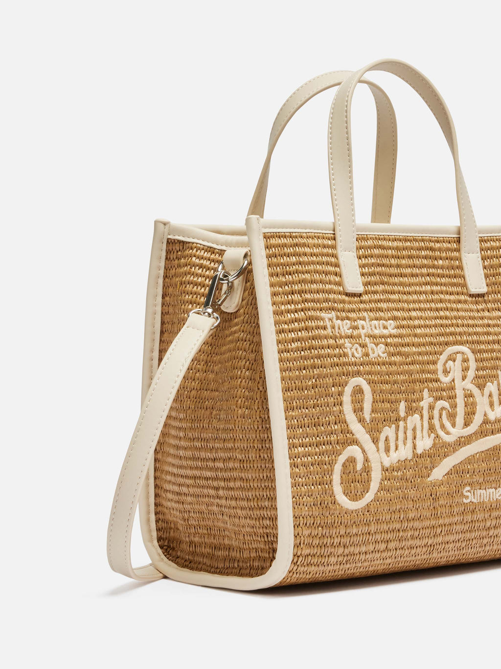 Borsa Vivian Mid Straw marrone effetto paglia
