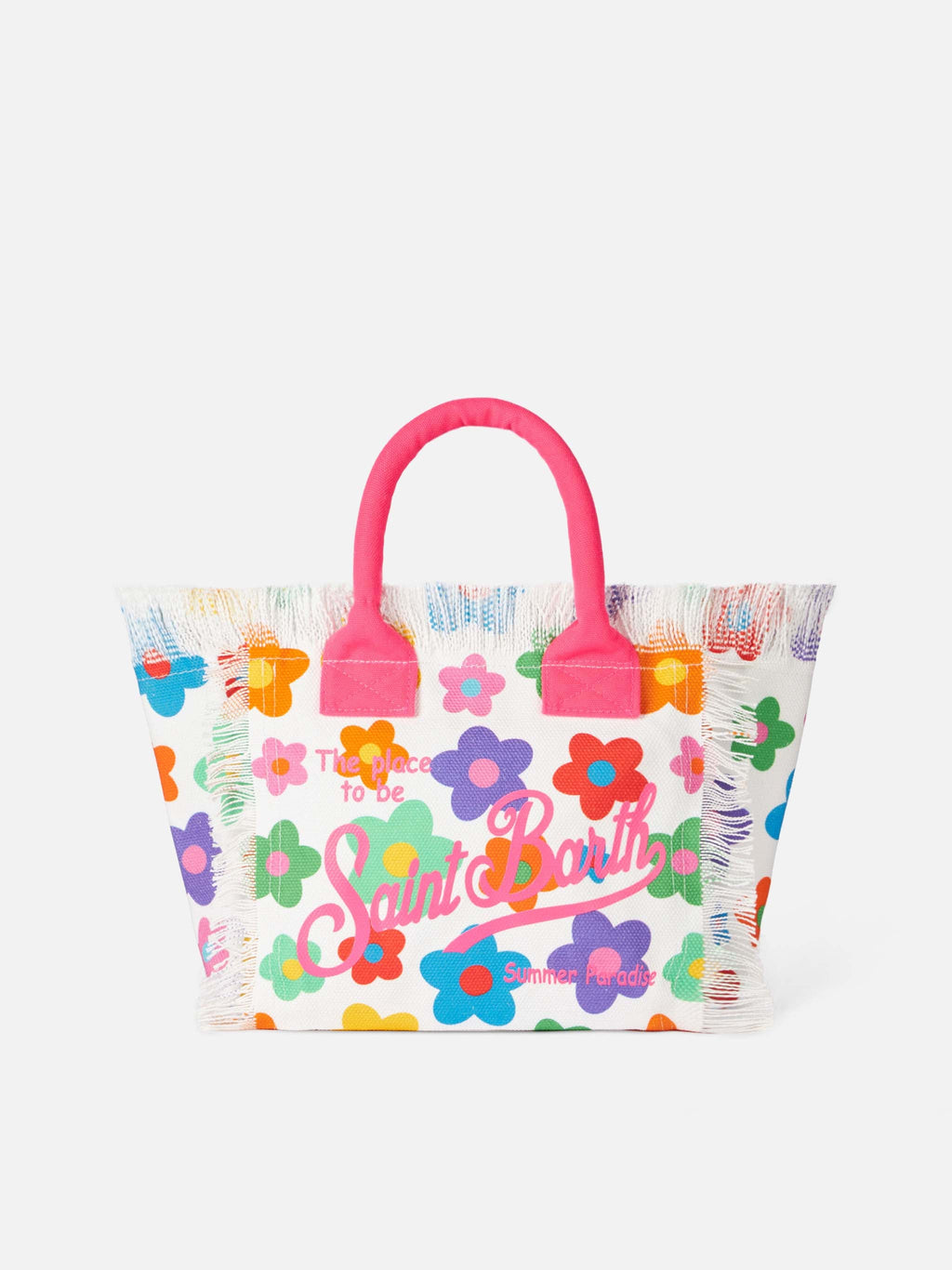 Borsa Colette in canvas stampa fiori multicolore