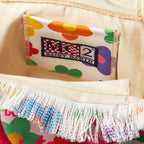 Borsa Colette in canvas stampa fiori multicolore