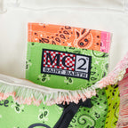 Borsa Colette in canvas stampa bandana fluo multicolore