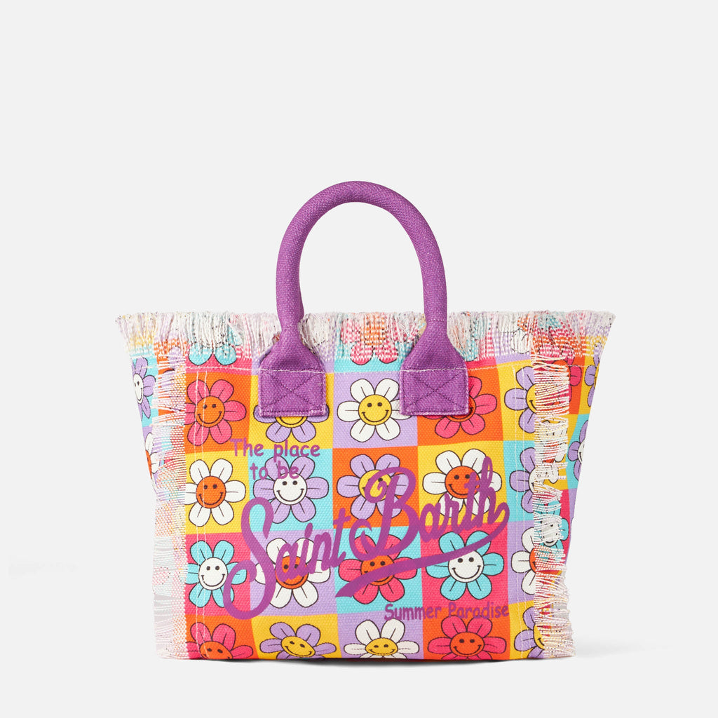 Borsa Colette in canvas stampa margherite smile multicolore