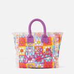 Borsa Colette in canvas stampa margherite smile multicolore