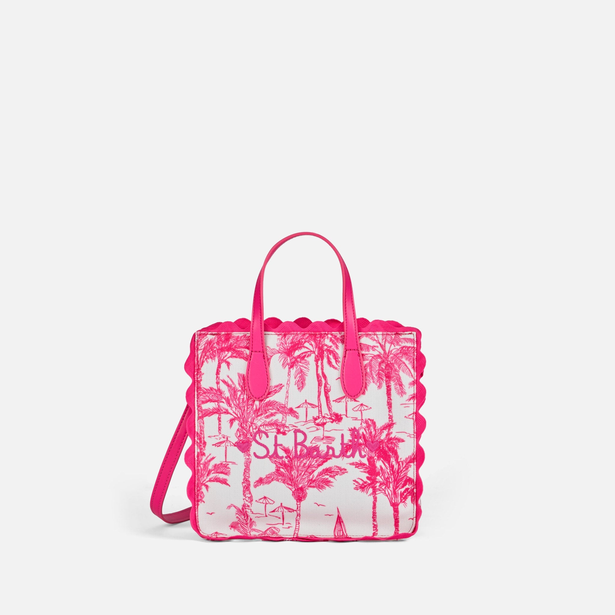 Borsa Vivian in cotone con stampa toile de jouy