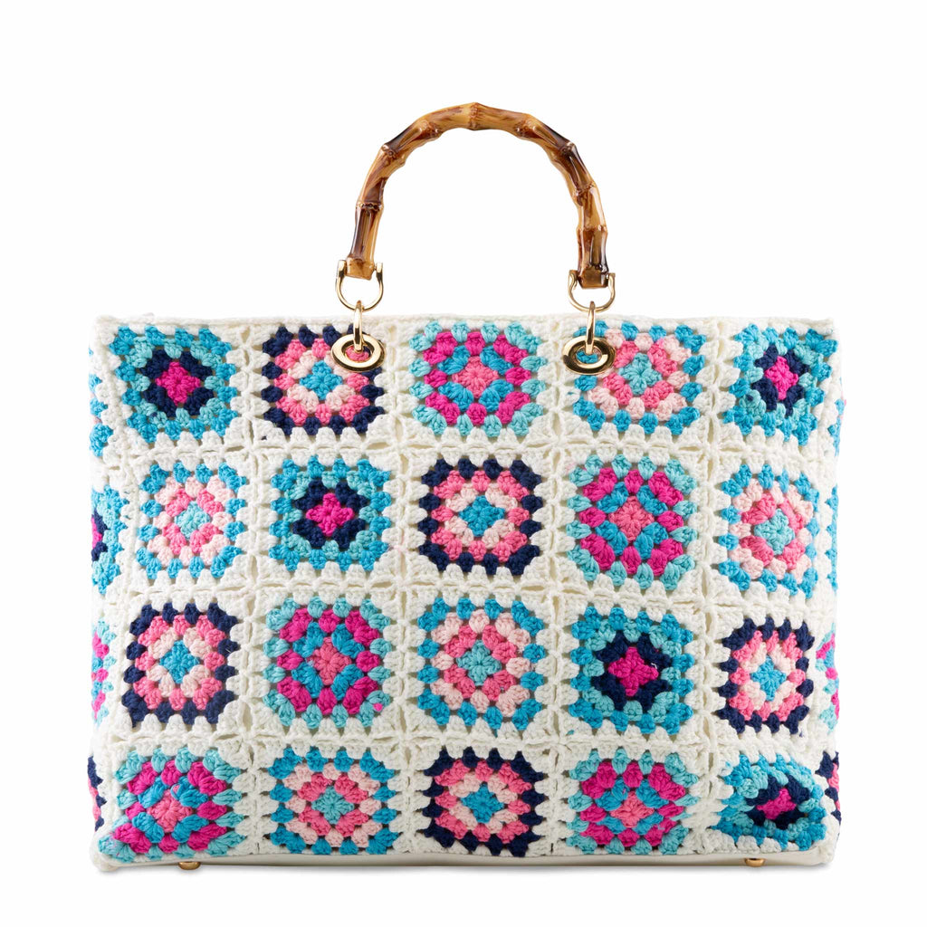 Borsa Victoria Crochet in crochet multicolore