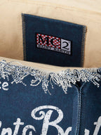 Borsa a spalla Vanity in canvas di cotone indaco