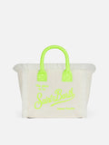 Borsa Colette in spugna bianca con logo Saint Barth